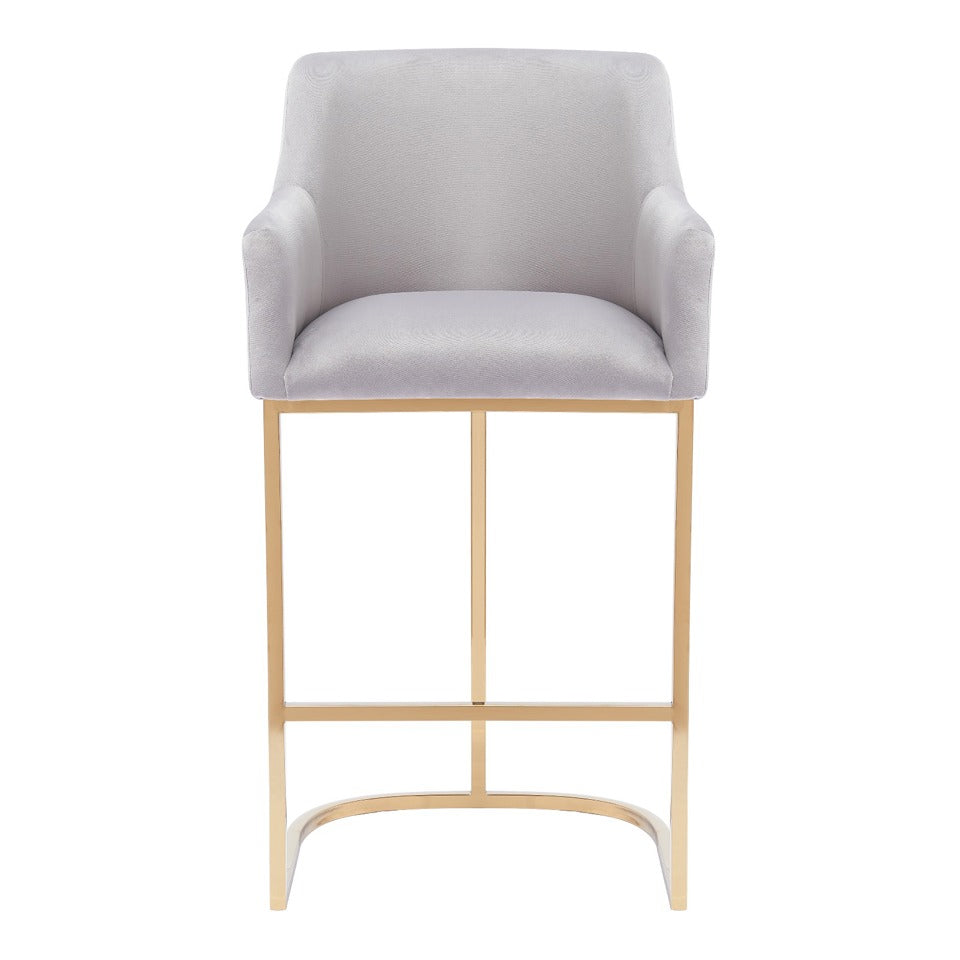 ALLEN GREY GOLD BAR STOOL